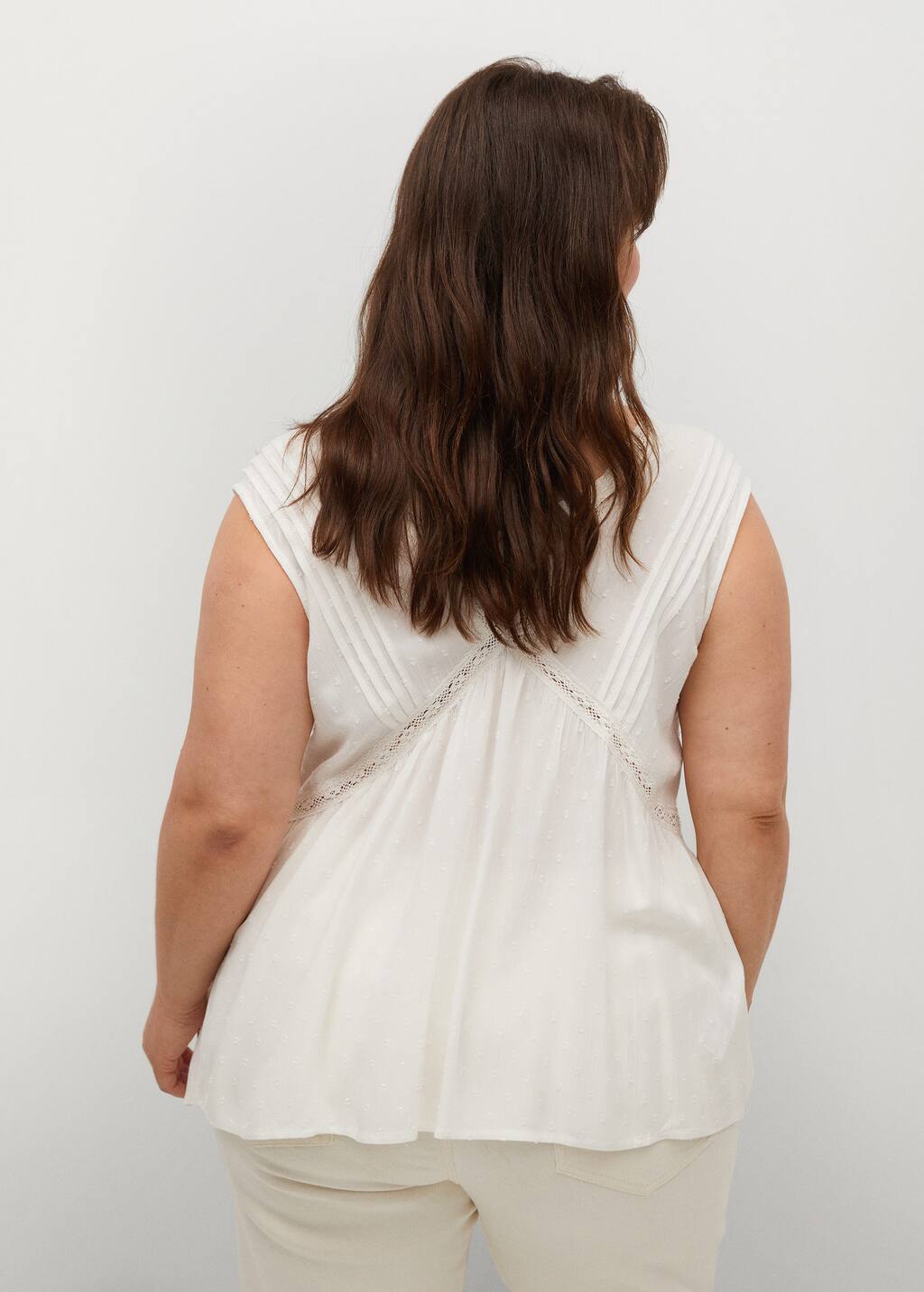 mango textured flowy blouse