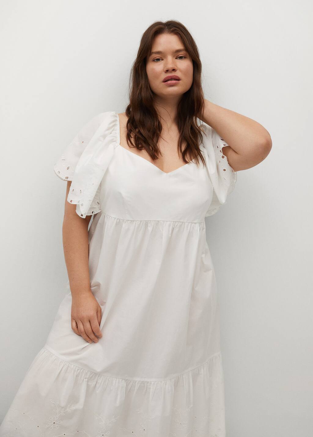 mango embroidered cotton dress