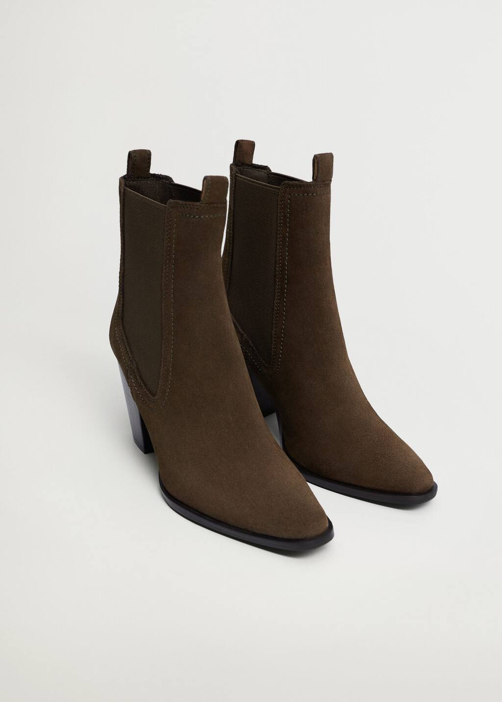 heel leather ankle boot mango