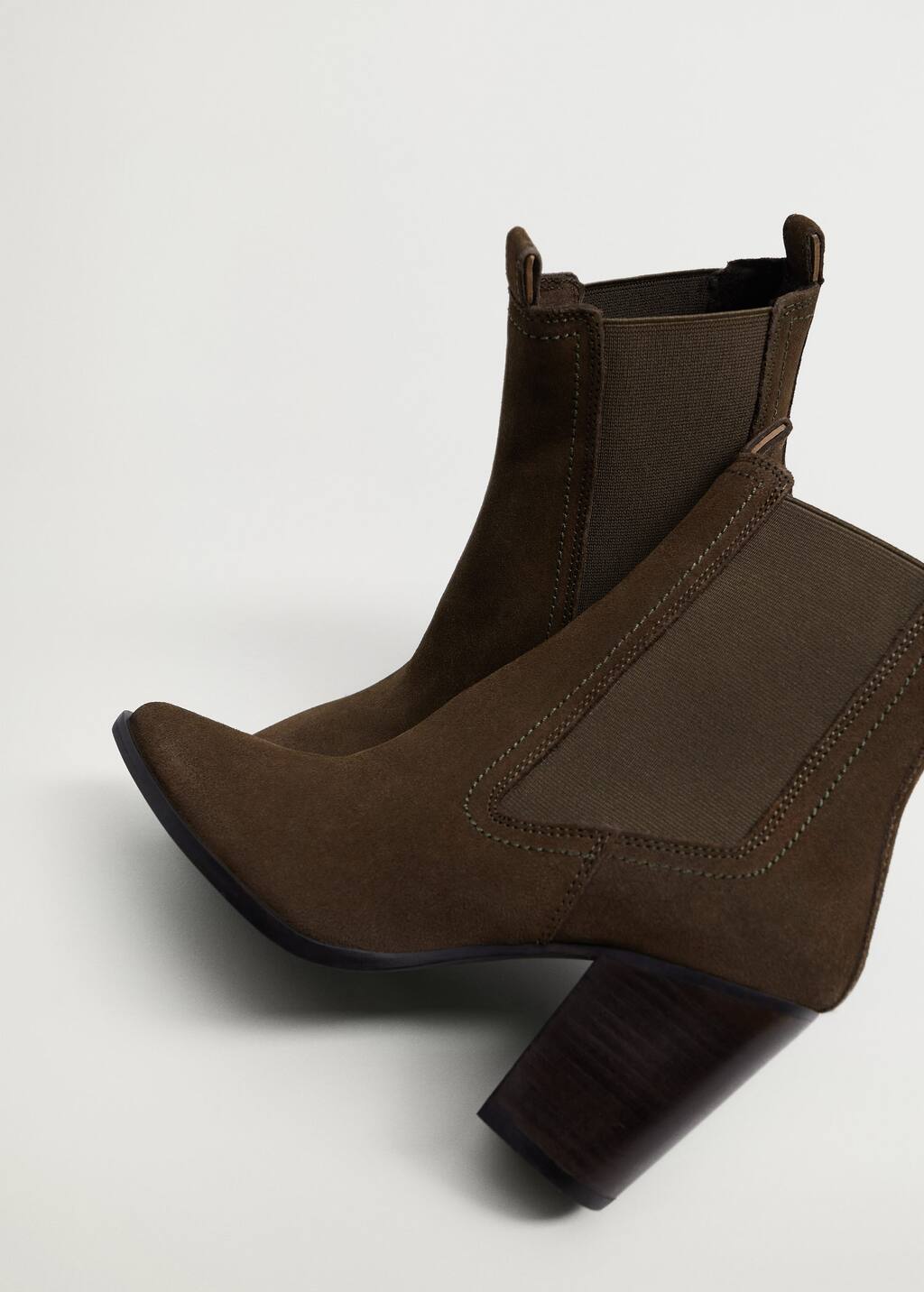 mango heel leather ankle boot