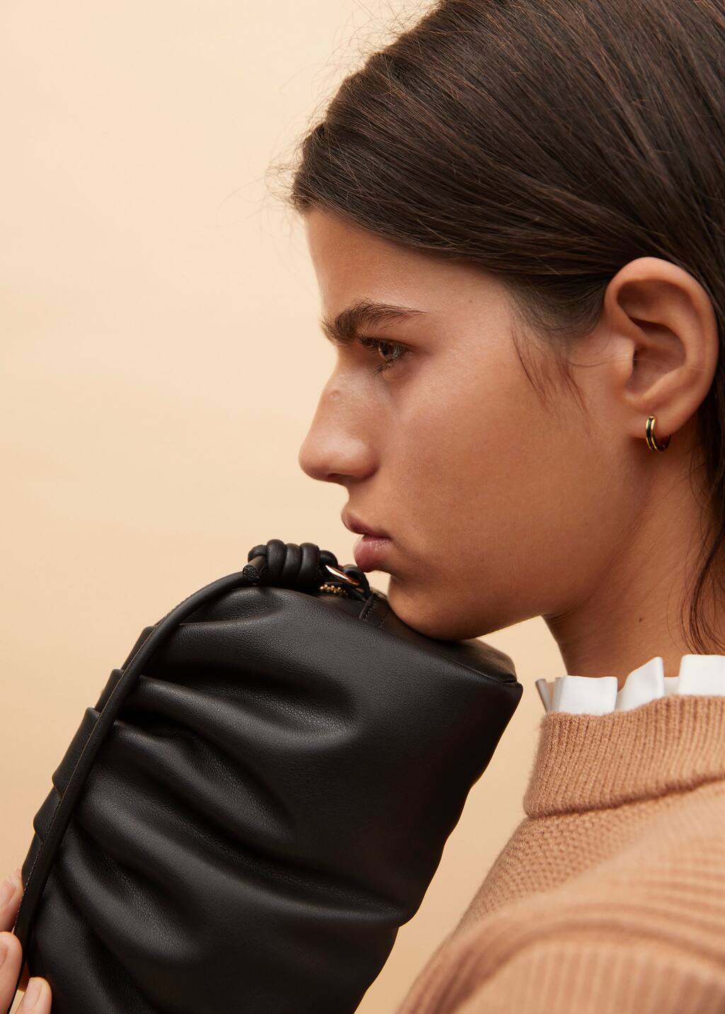 mango pleated volume bolsa