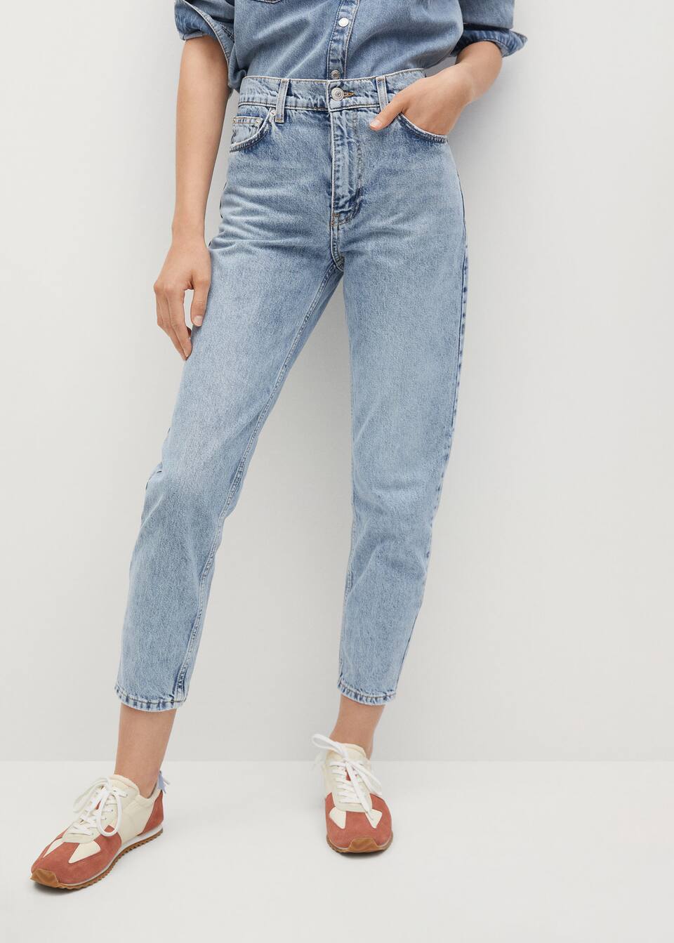 Mom Fit Jeans Aus 100 Baumwolle Damen Mango Deutschland