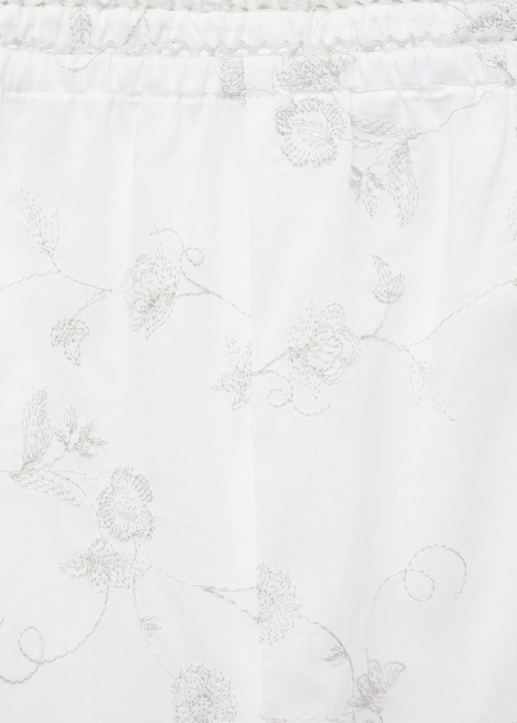 Embroidered pajama pants