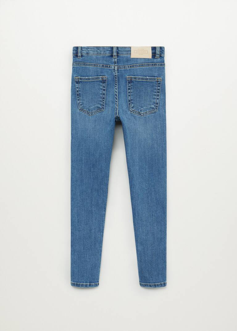 棉质紧身牛仔裤 - 商品背面