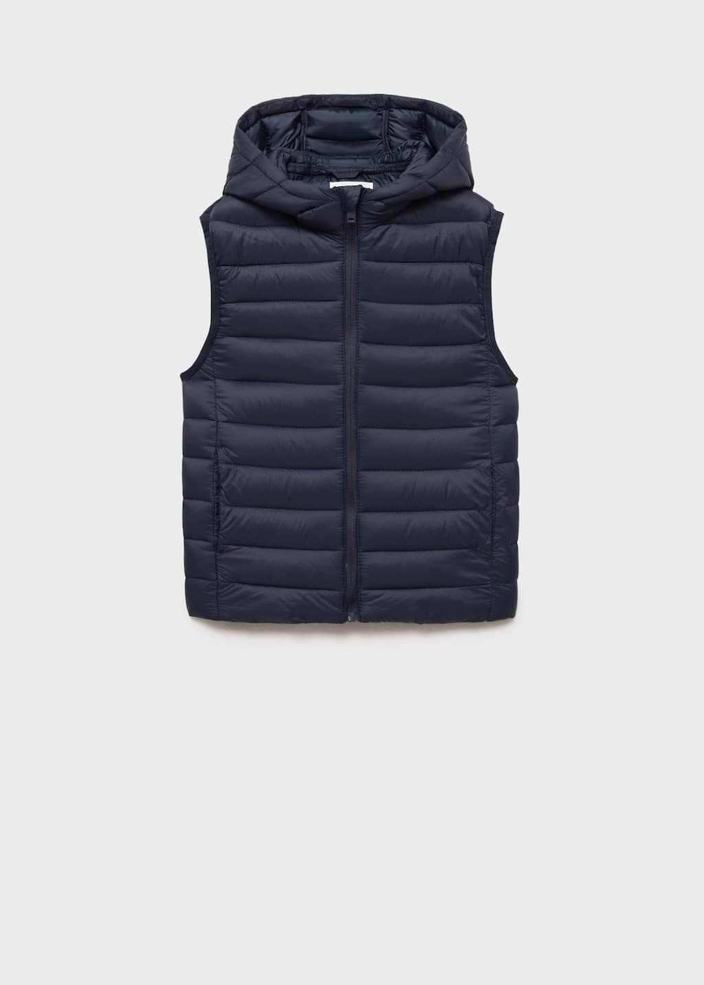 Quilted Gilet With Hood Dark Navy