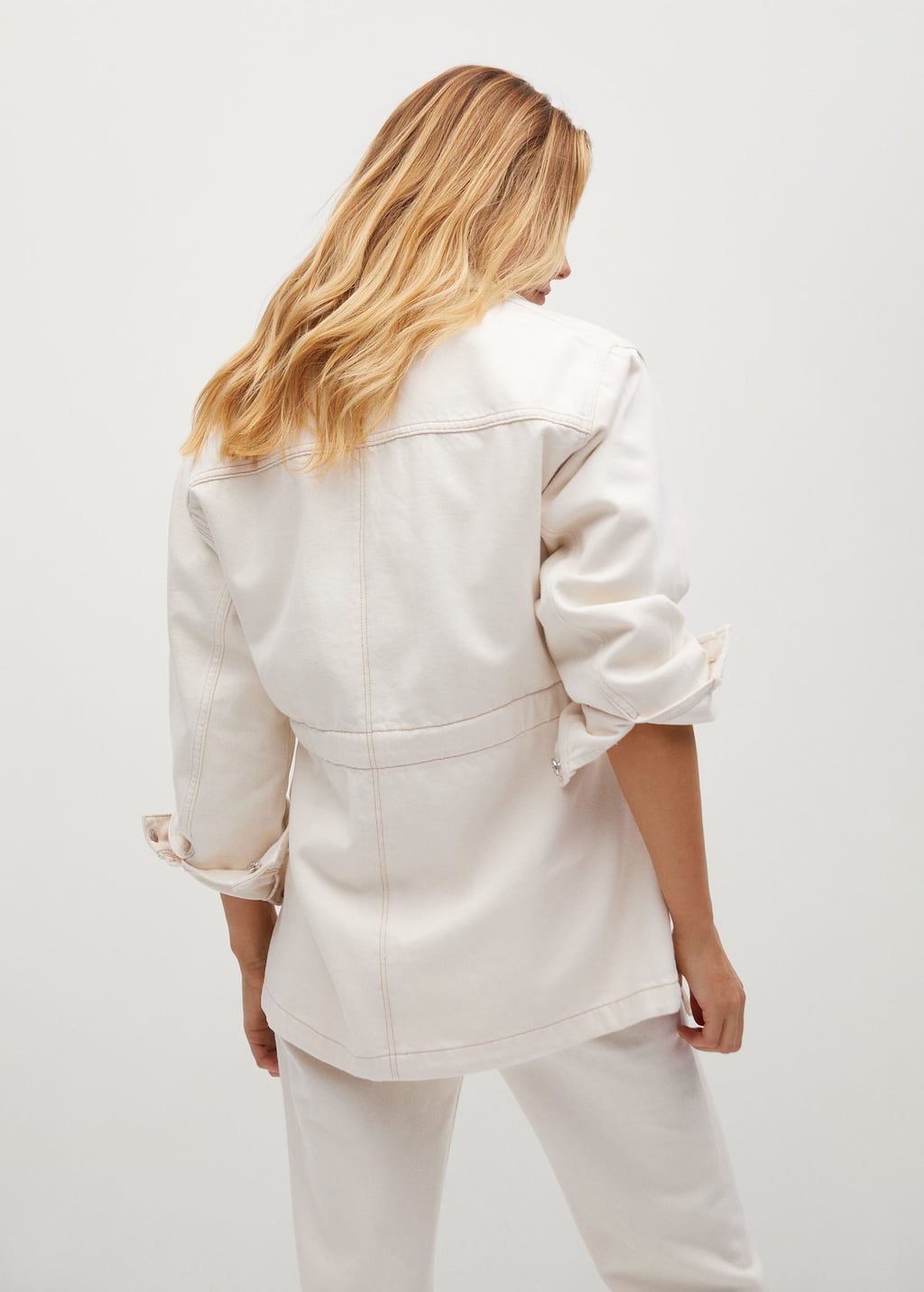 denim jacket with belt