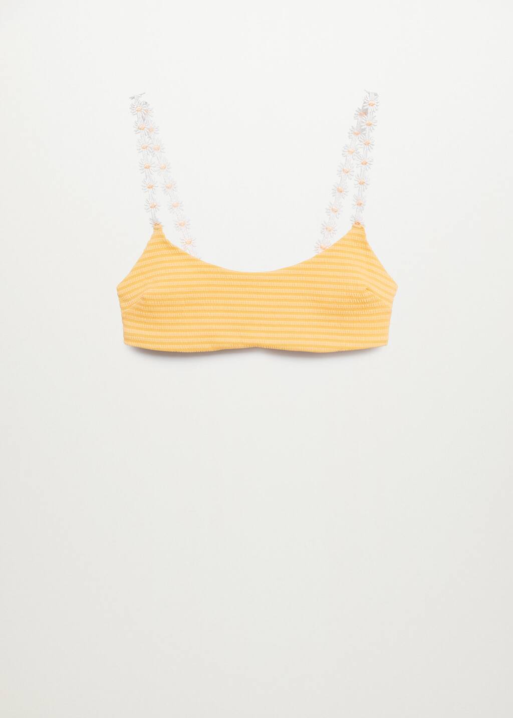 Top bikini tirantes flores - Mujer  Mango Andorra