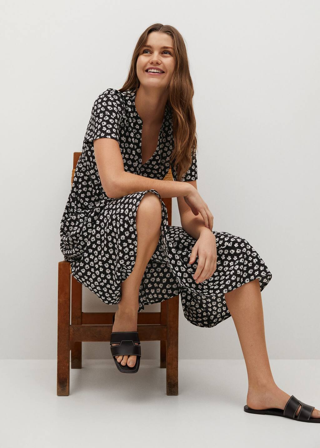 robe mango imprime fleuri