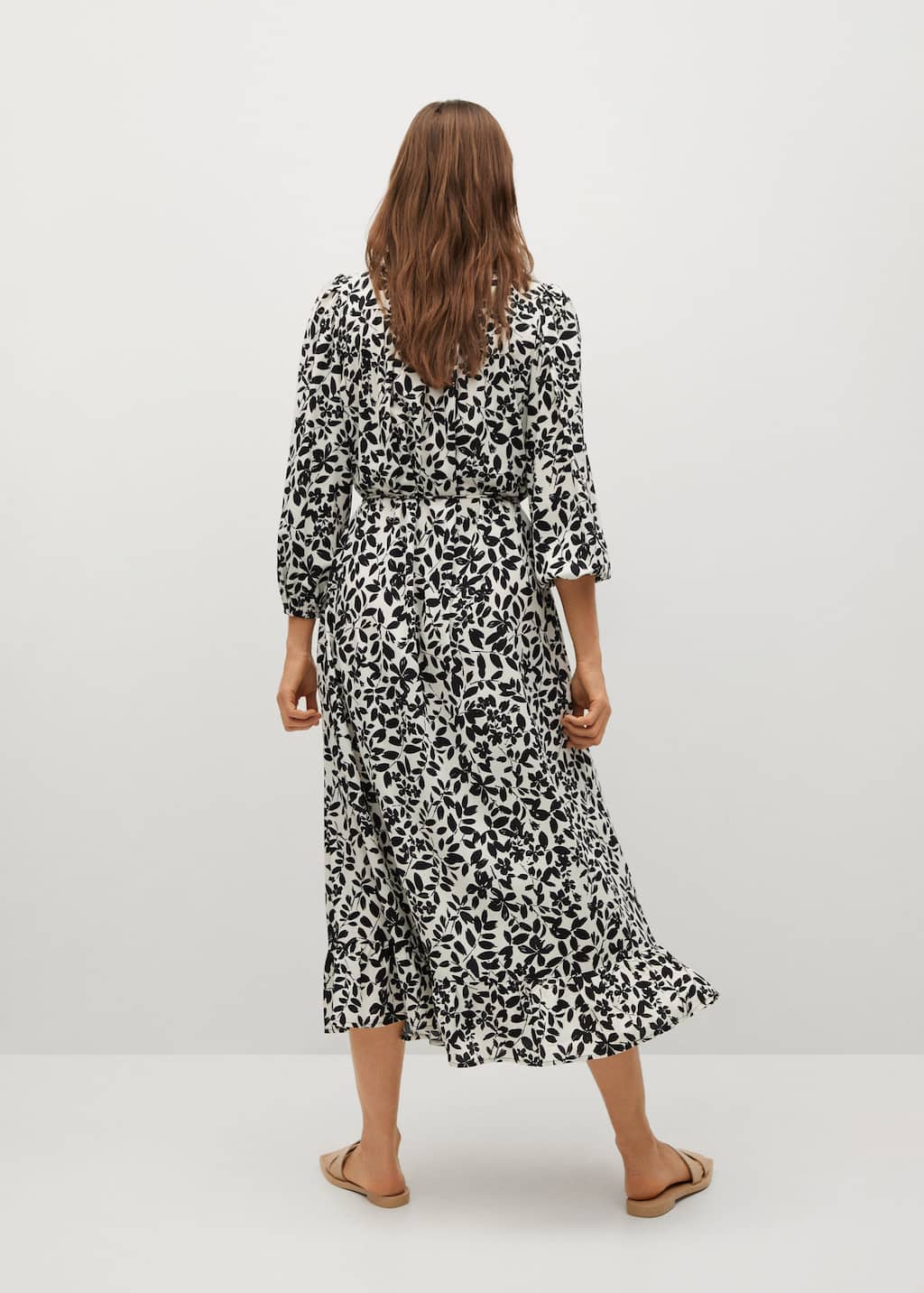 Midi printed dress mango Clearance