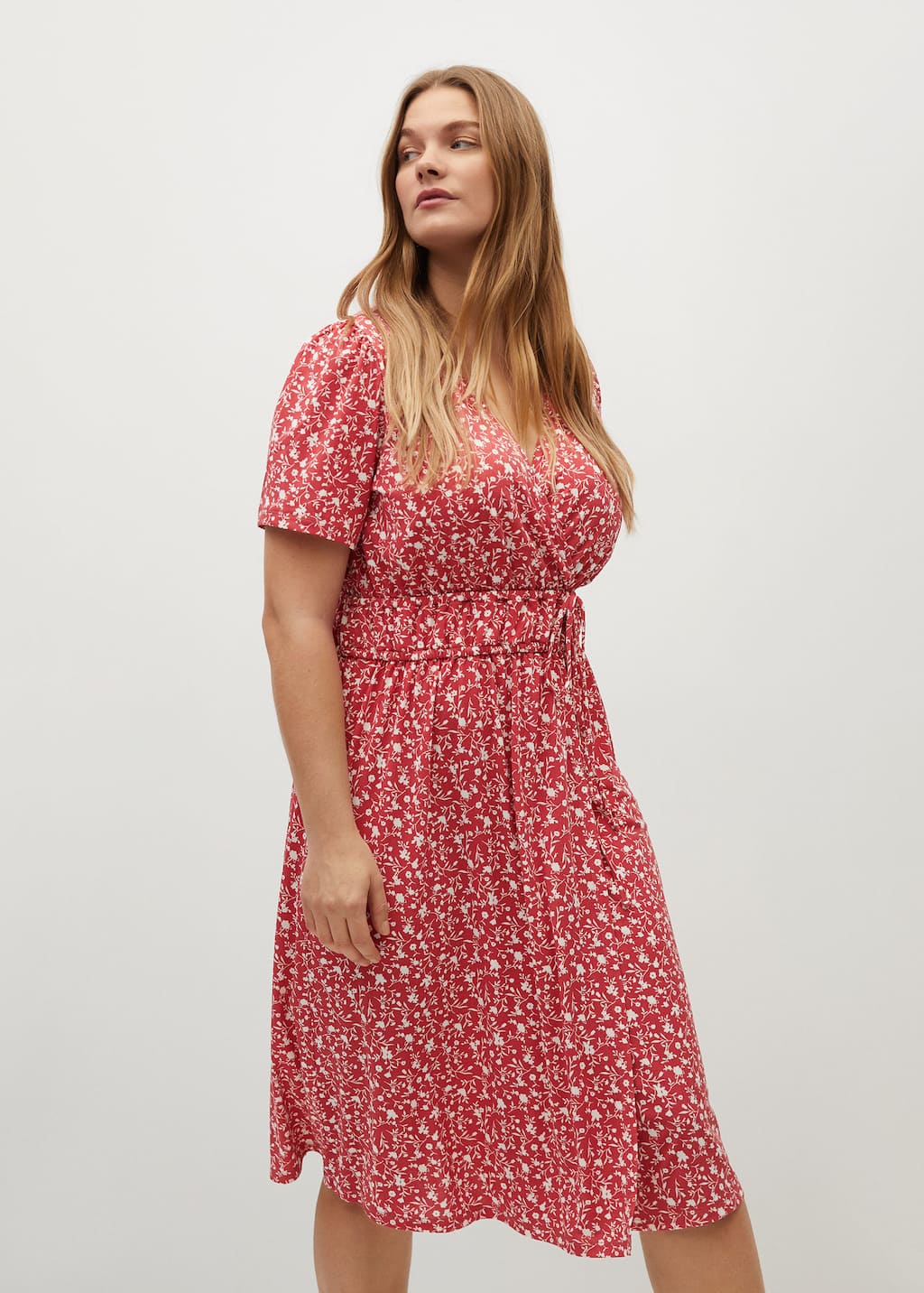 Print wrap dress - Medium plane