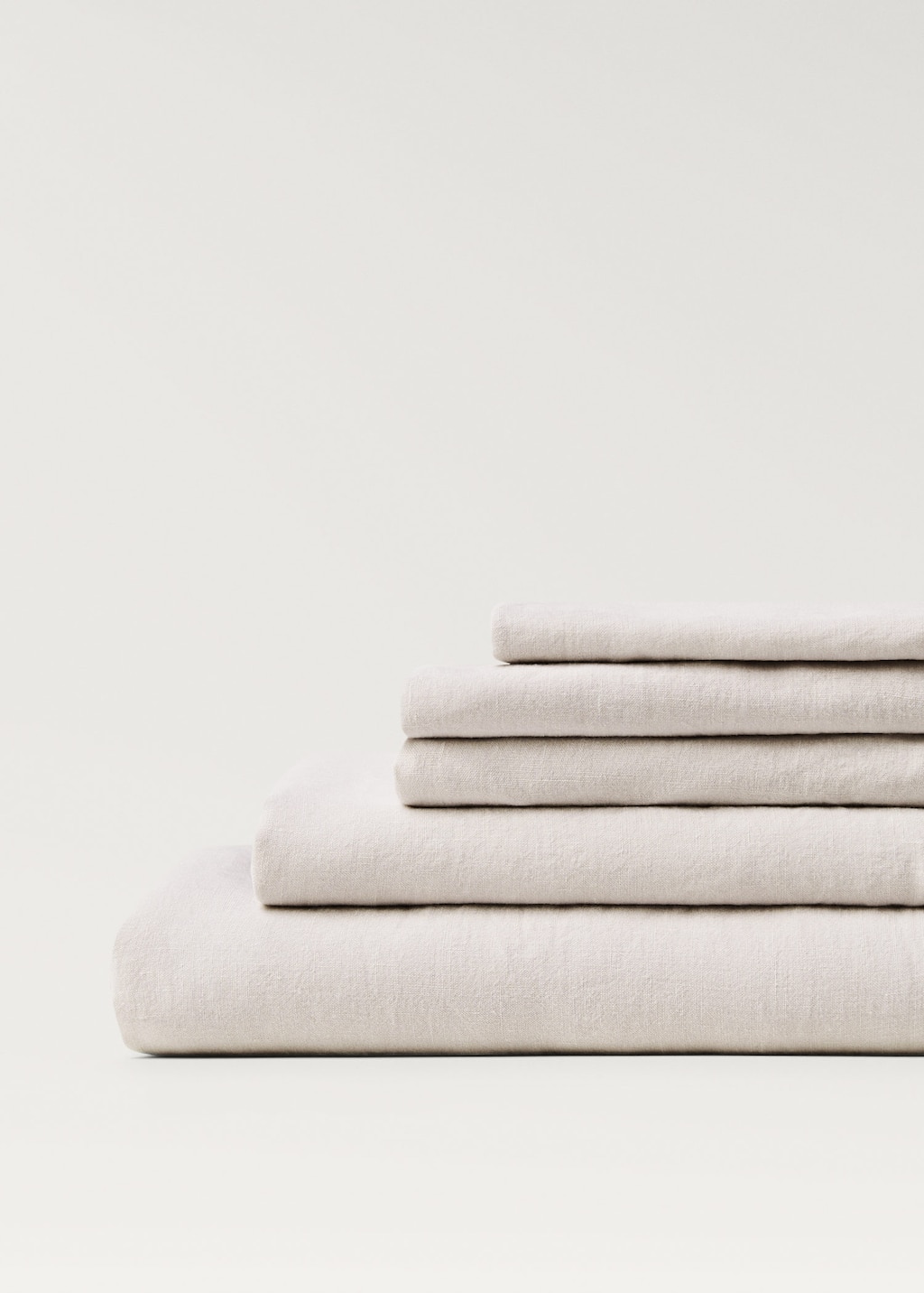 Washed linen top sheet for 150/160 cm bed