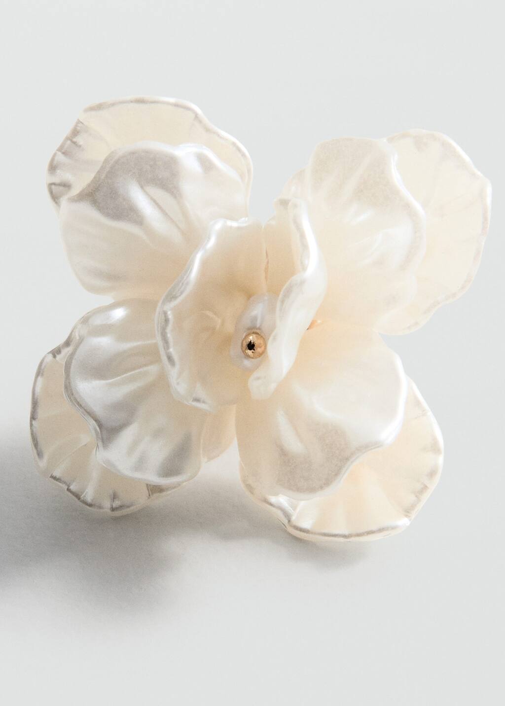 MANGO BOUCLES D'OREILLES FLEURS BLANC - FEMME - TAILLE UNIQUE - MANGO