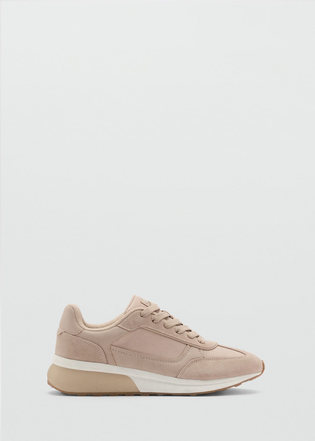 Leather mixed sneakers