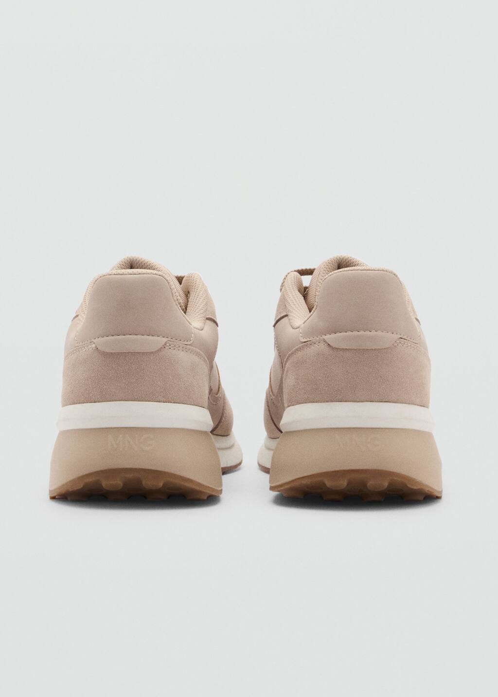 Leather mixed sneakers