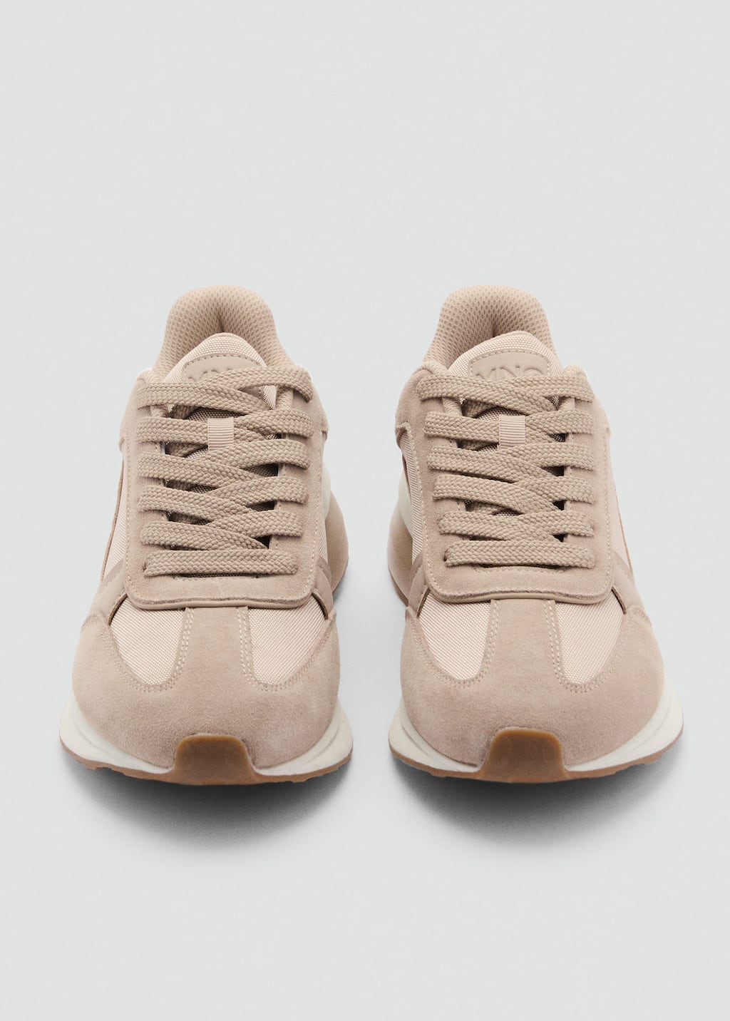 Leather mixed sneakers