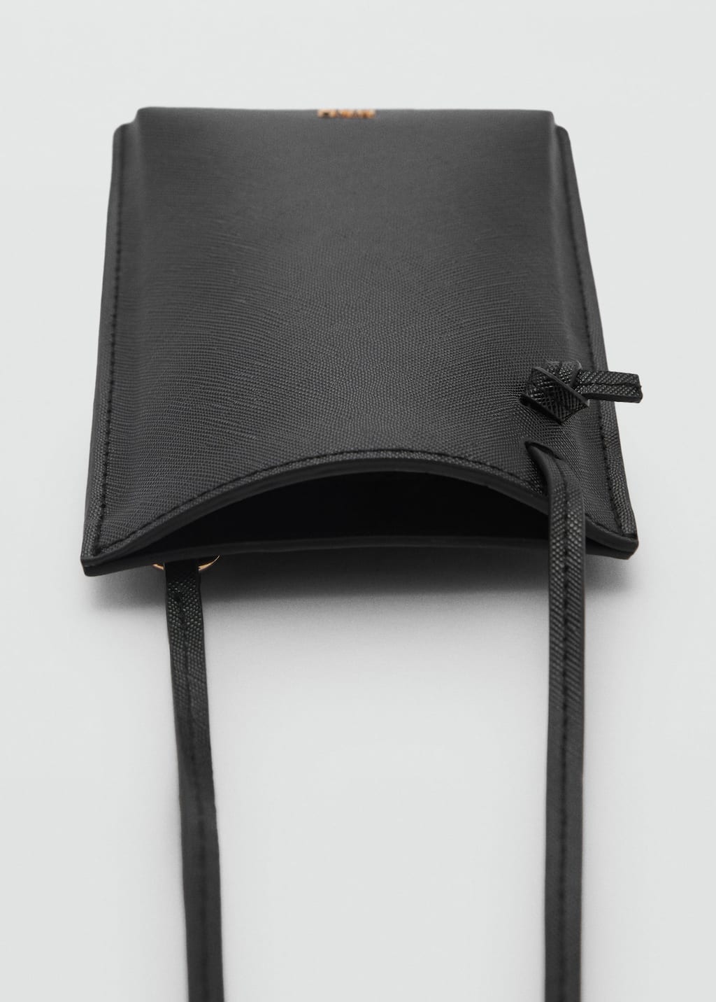 Saffiano-effect crossbody cell phone case
