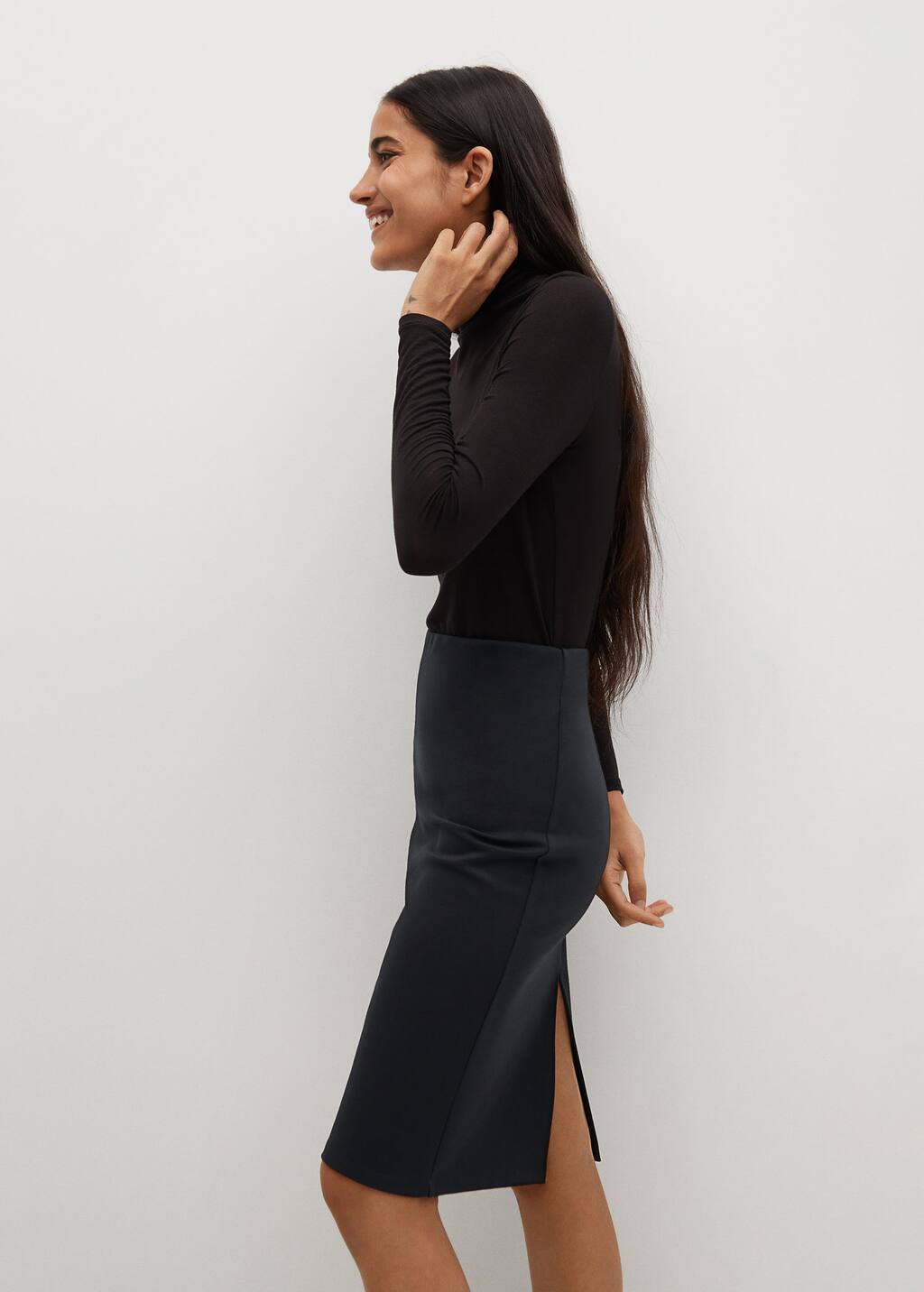 long black pencil skirt knit