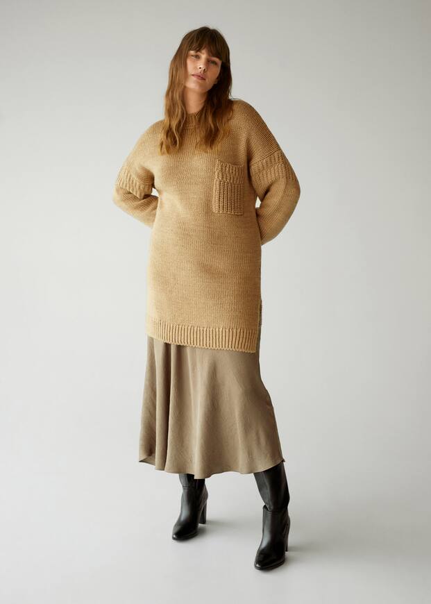 Crease-effect skirt - Details of the article 5