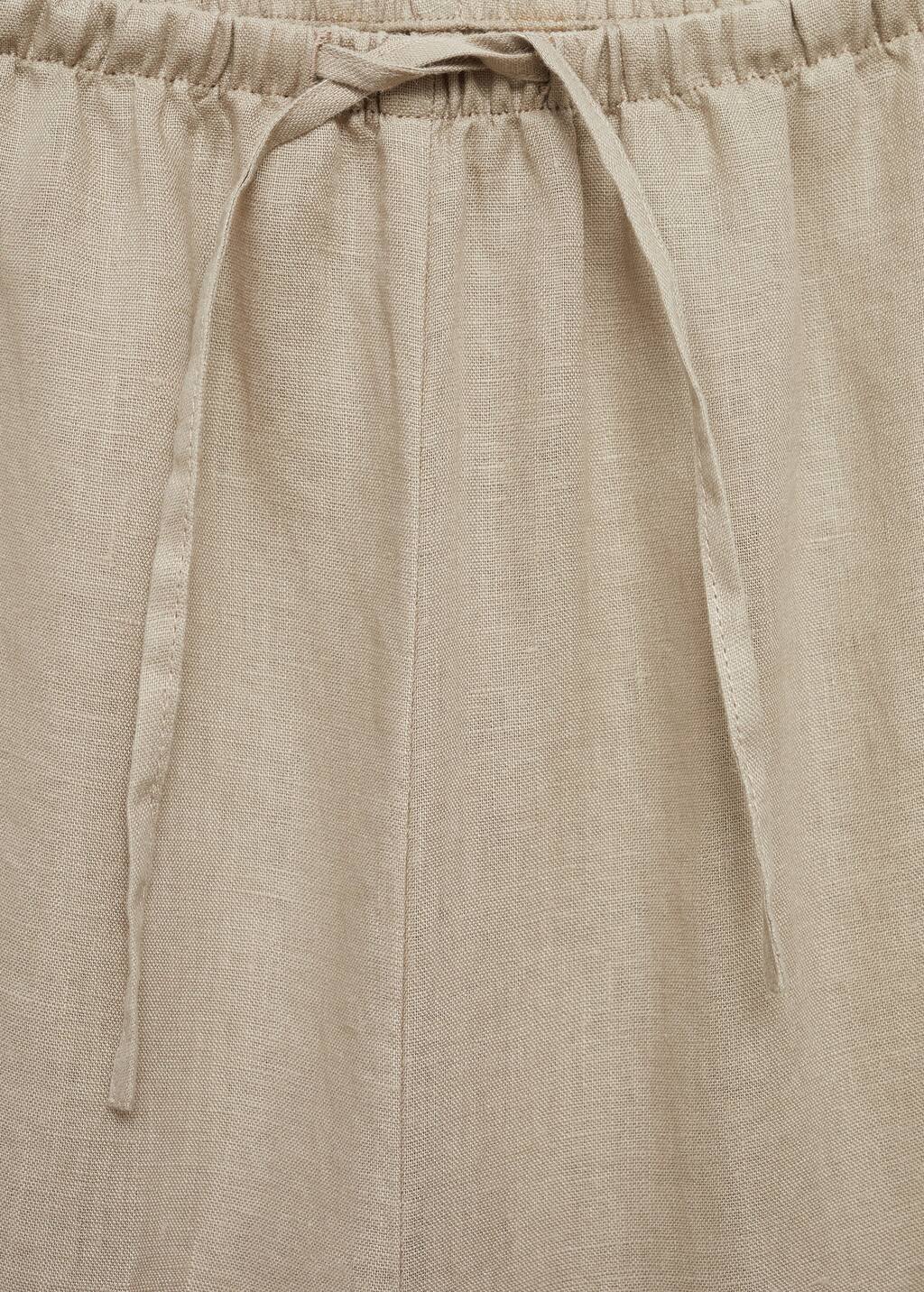 Linen-blend pants