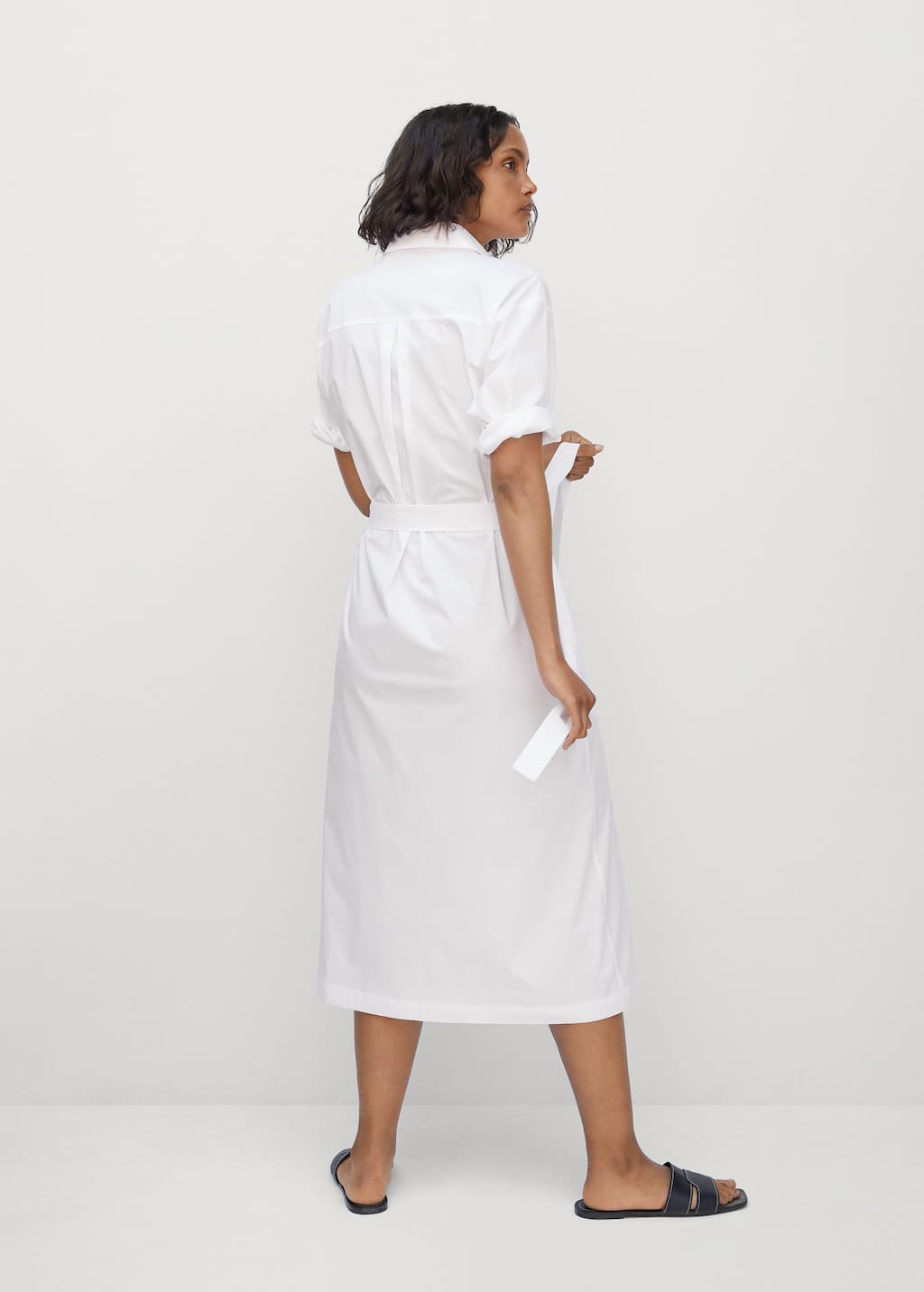 Belt shirt dress mango Clearance