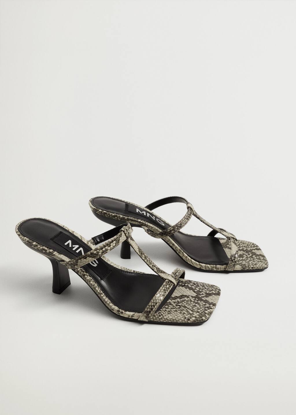 mango snakeskin heels