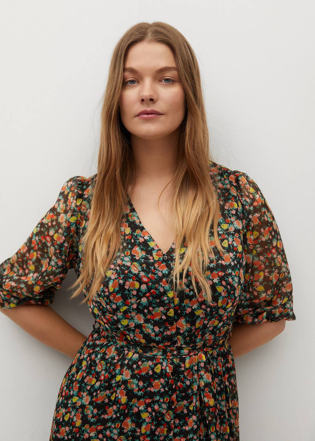 robe longue violeta by mango