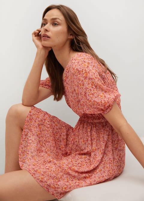 Φόρεμα κυματιστό εμπριμέ - Λεπτομέρεια του προϊόντος 1