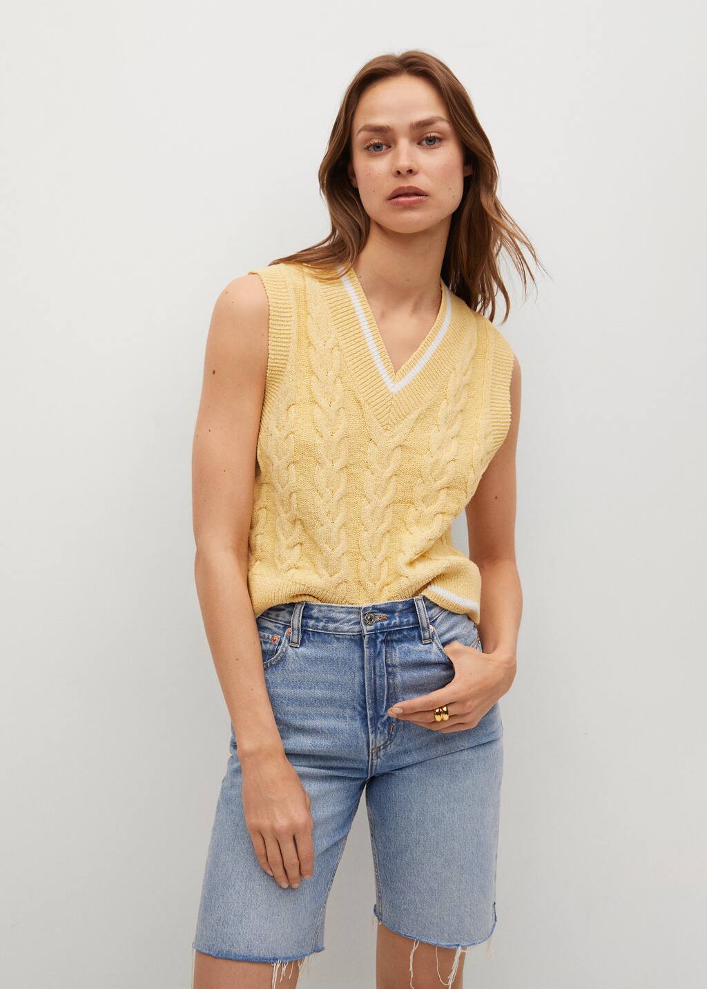 mango knit vest