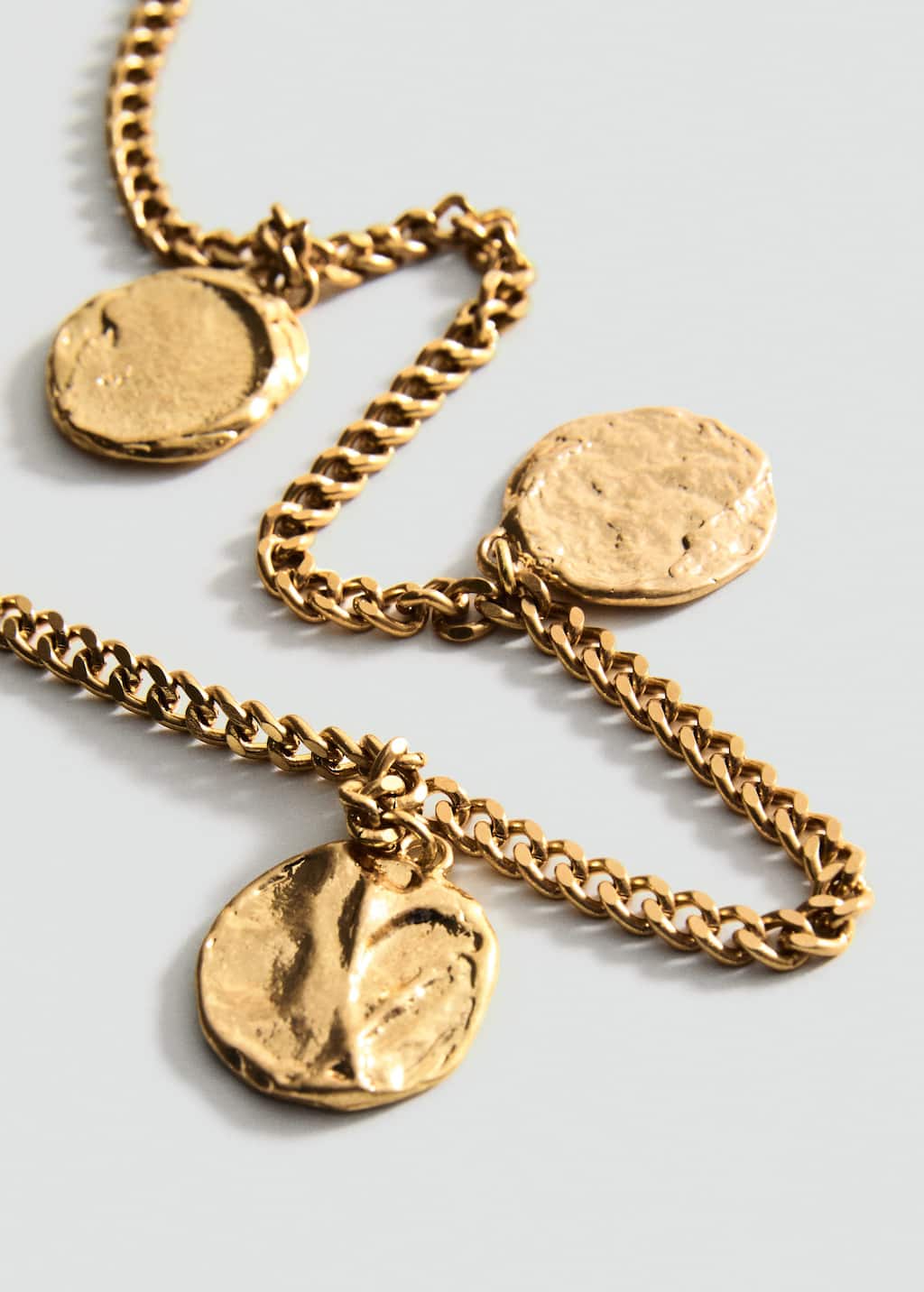 Mango Combined Double-pendant Necklace In Or