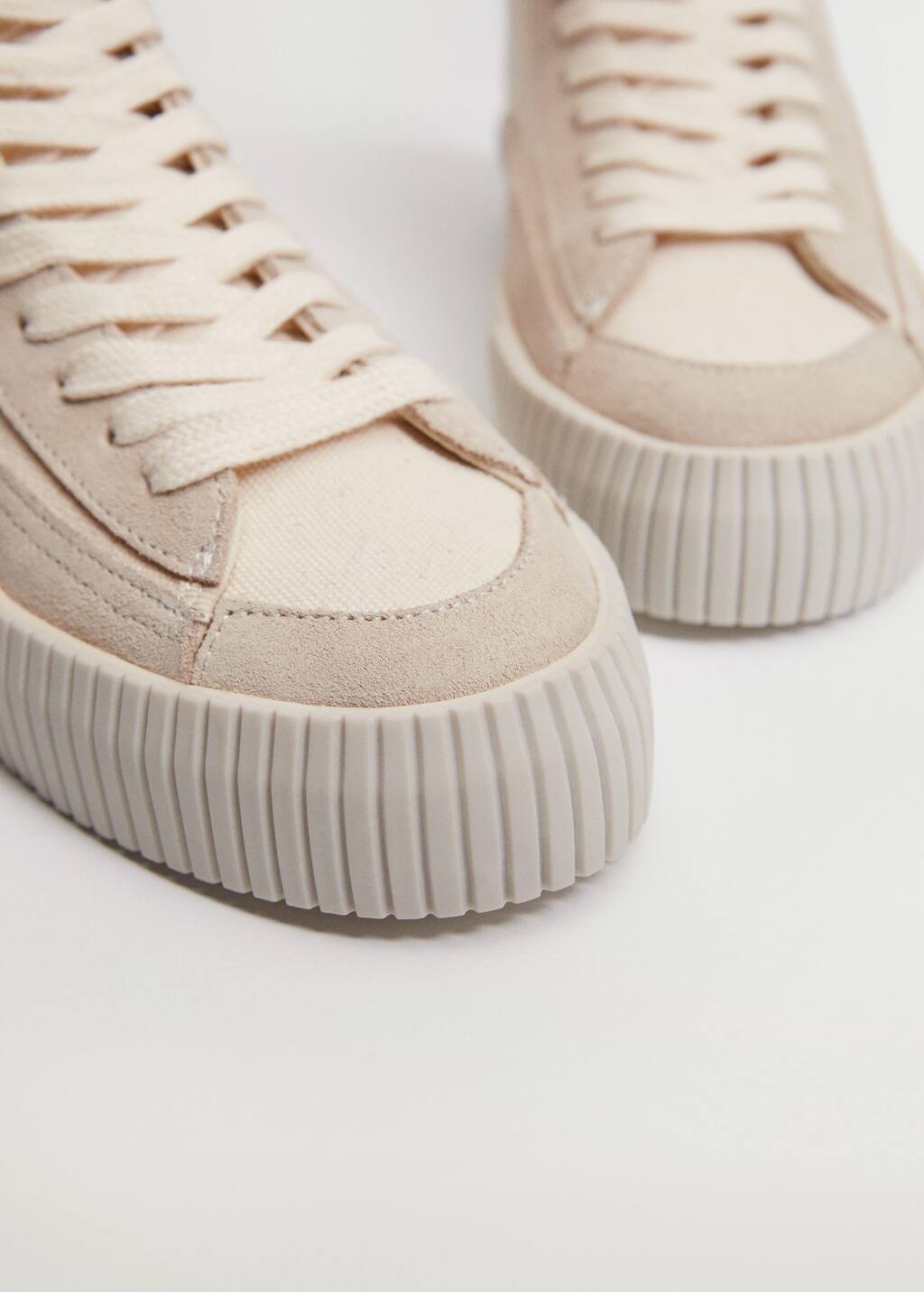 Mango Mineral dye leather sneakers. 1