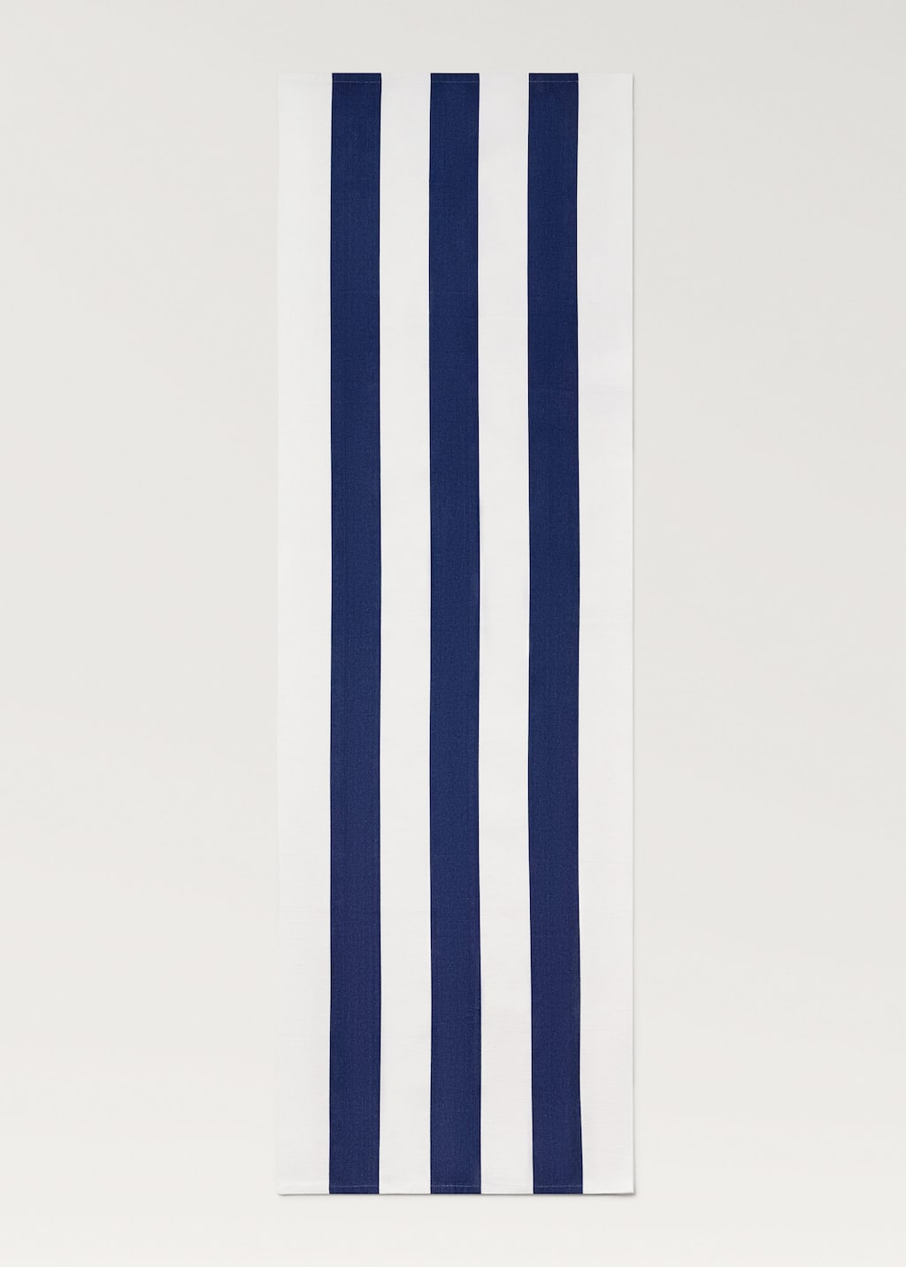 Cotton two-tone striped table runner