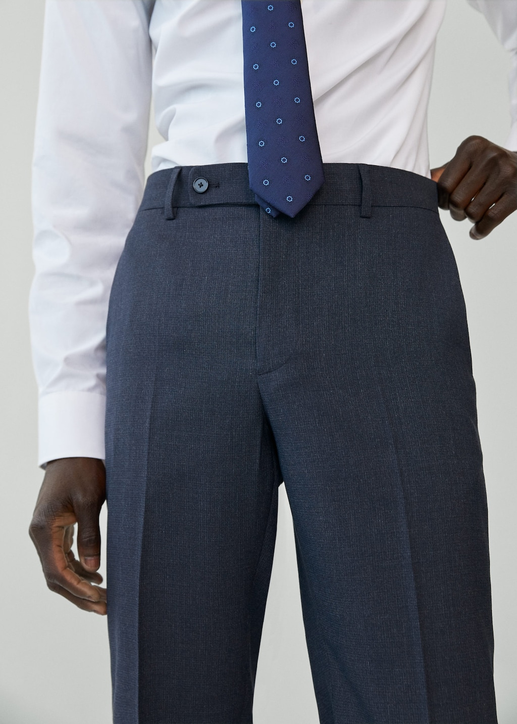 Slim fit microstructure suit trousers - Man | Mango Man Iran