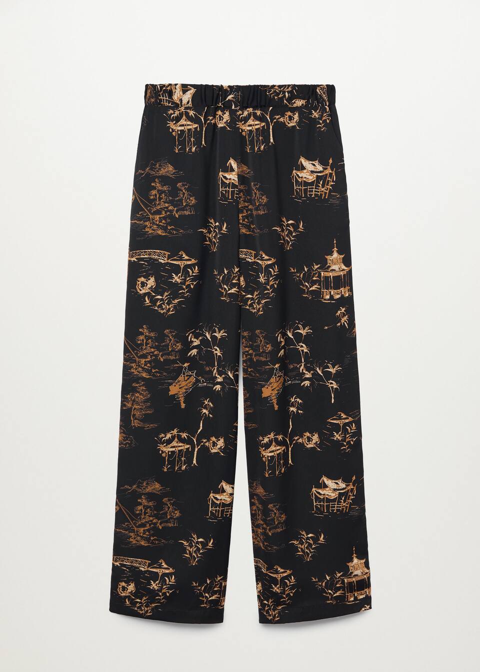 Pantalon Estampado Oriental Mujer Mango Espana Pantalon Estampado Oriental Mujer Mango Espana