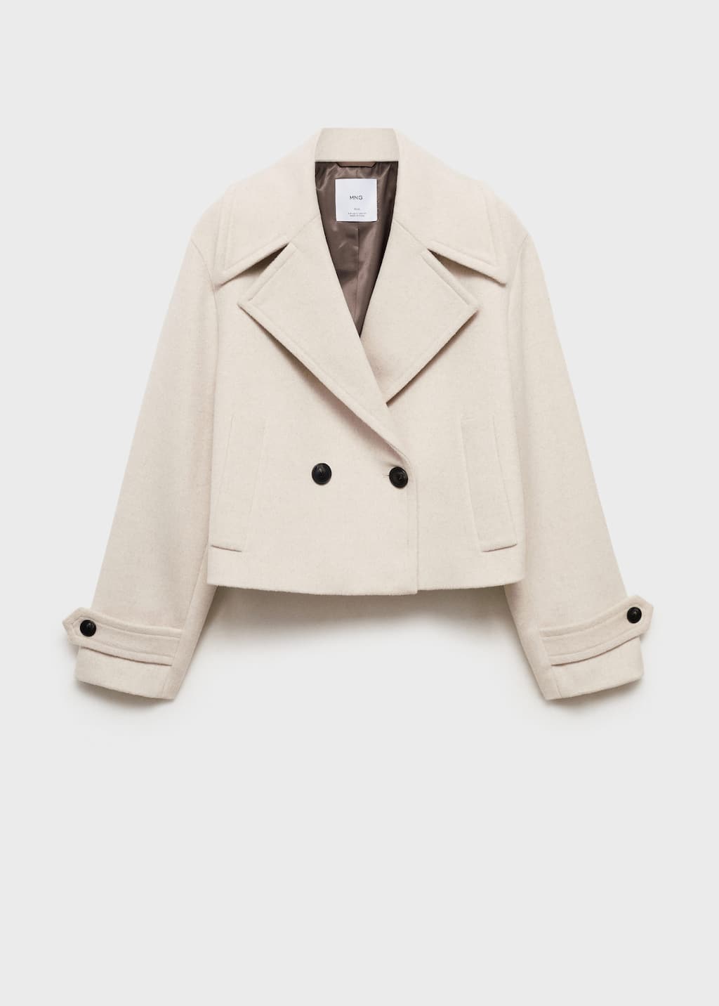 Mango Wool-blend Jacket With Maxi Lapels Light/pastel Grey