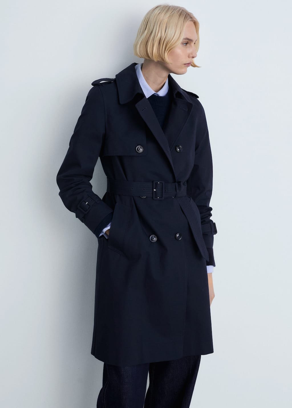 Product image for Classic trench coat with belt
