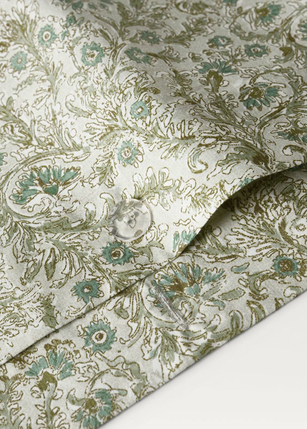 Cotton percale floral-print children's duvet cover for 90 cm bed
