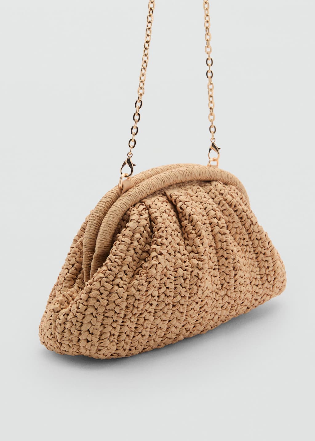Mango Pochette En Fibre Naturelle Beige - Femme - Taille Unique -  In Beige