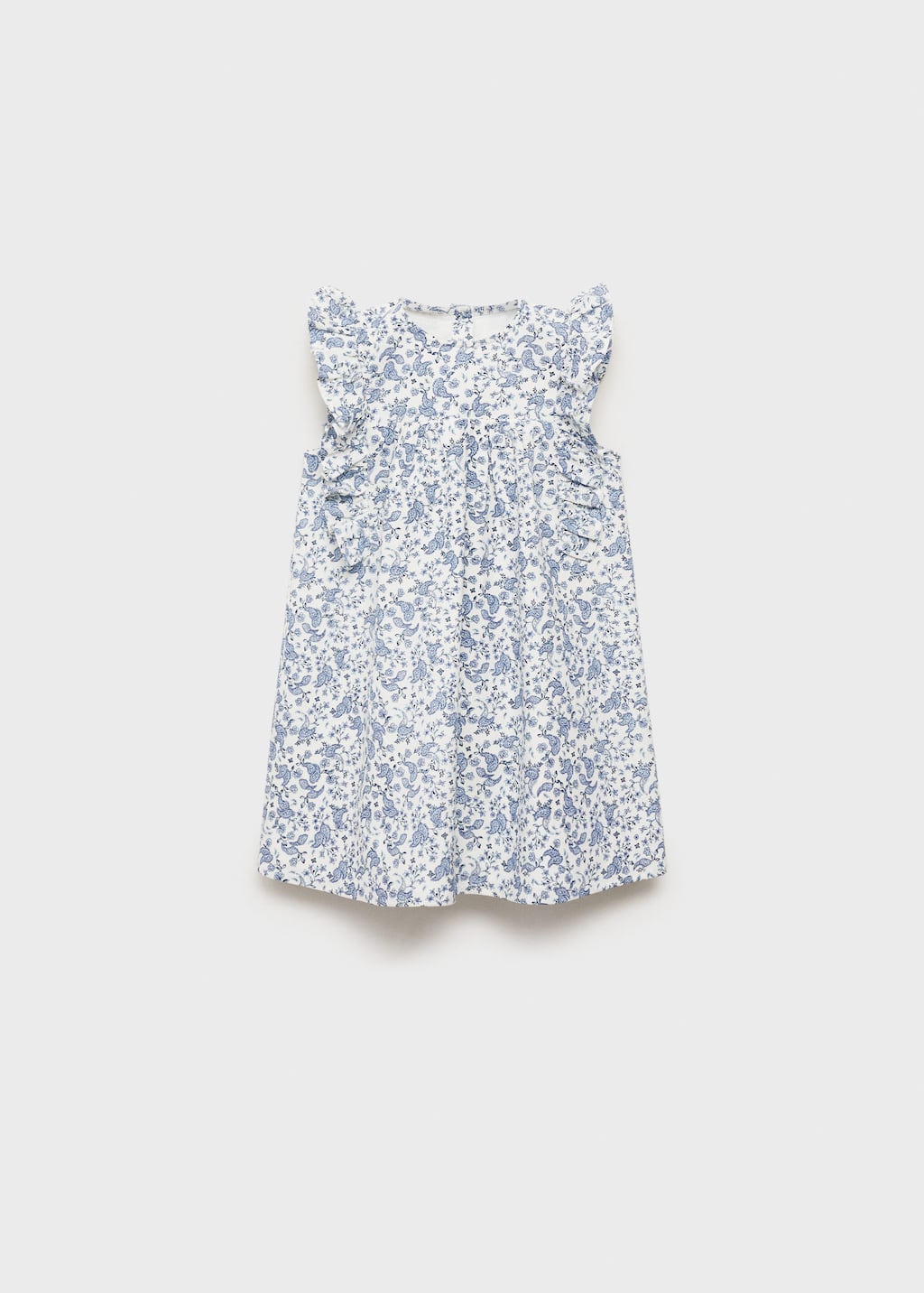 Ruffled printed dress