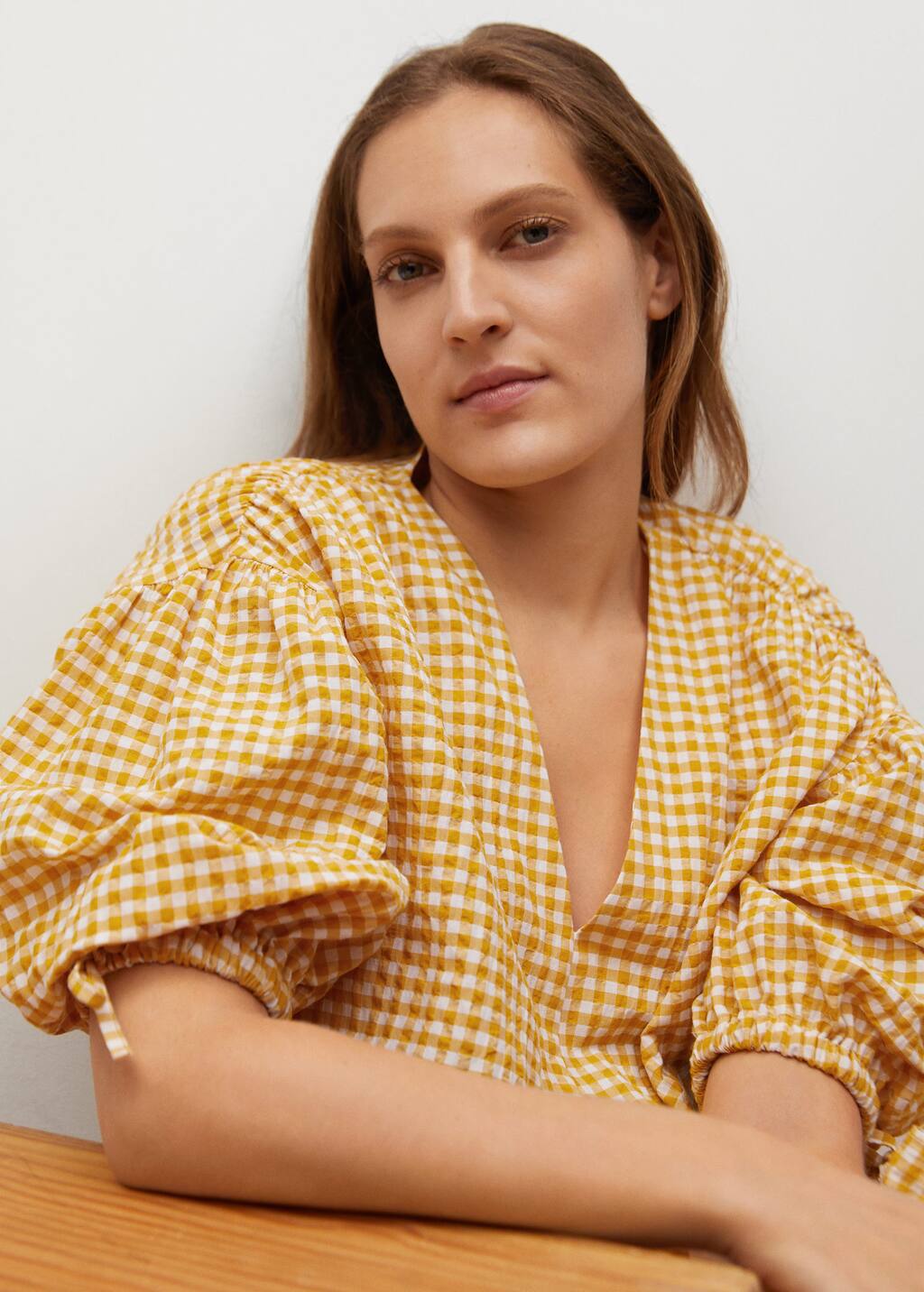 mango gingham check dress