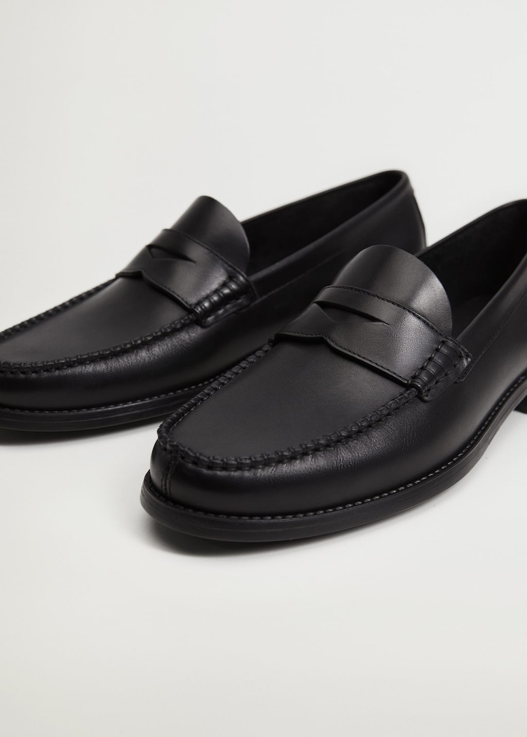 Mango Leather penny loafers 87069060 99