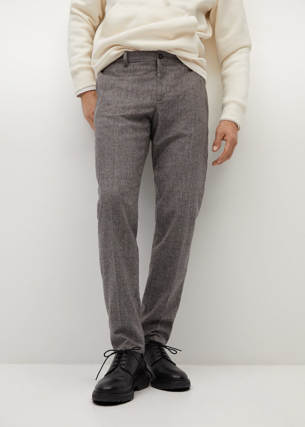 Geruite wollen broek - Heren | Mango Man Nederland