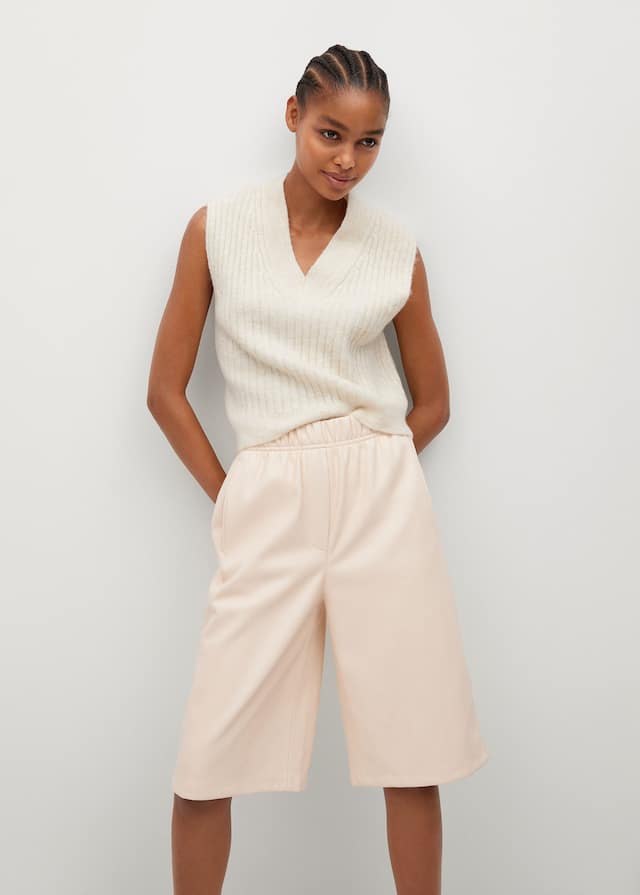 Gilet maille col V - Plan moyen