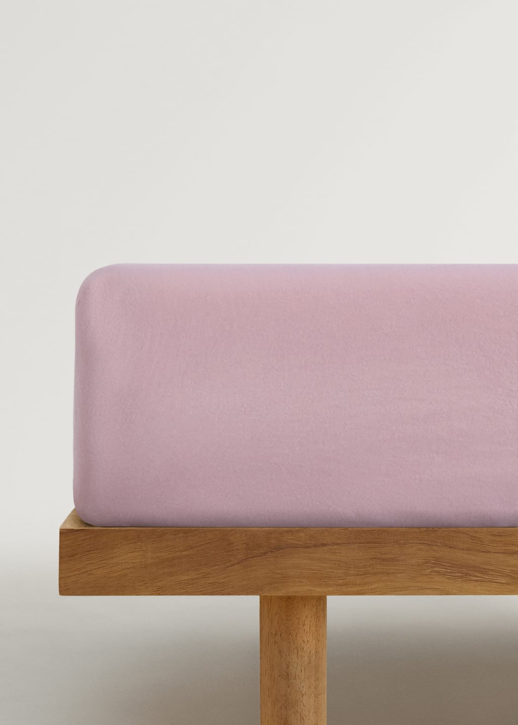 Mango Home Washed Cotton Double-stitched Fitted Sheet For Cot Lilac