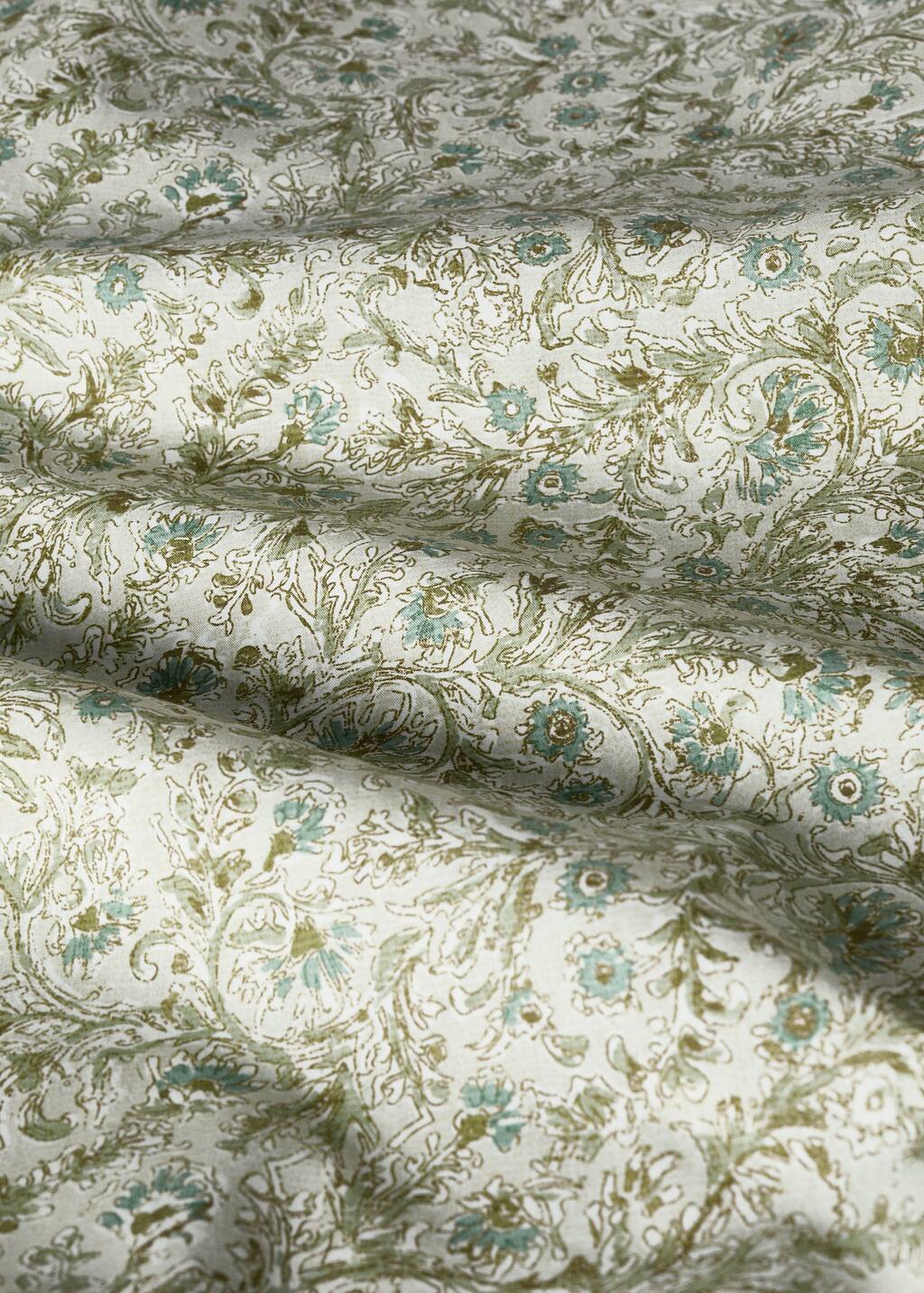 Cotton percale floral-print duvet cover for crib