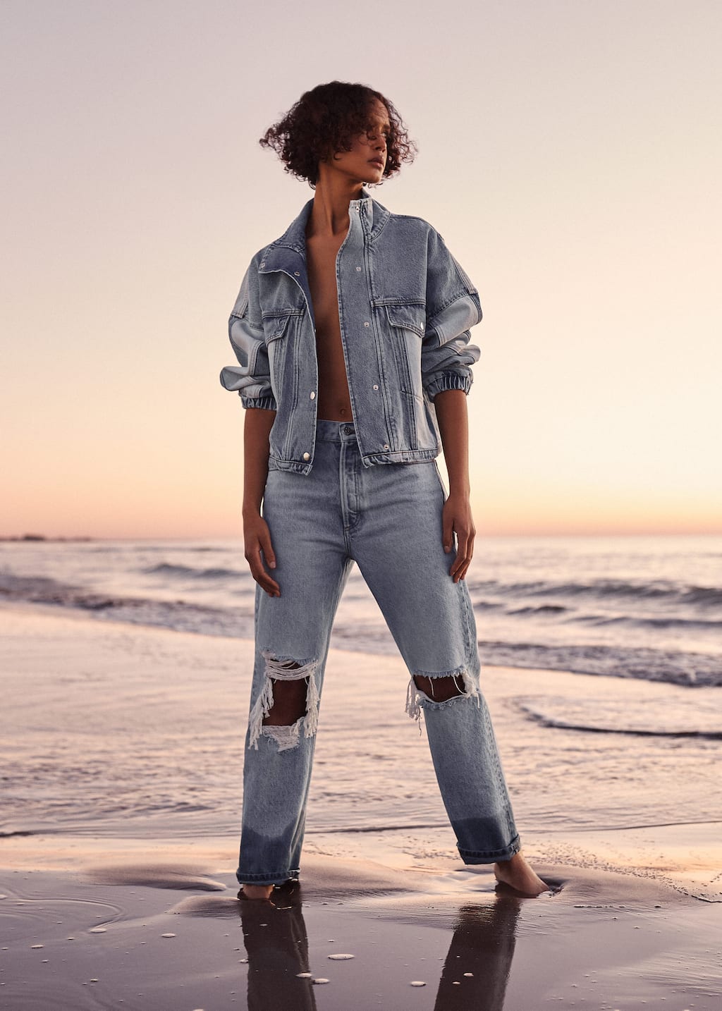 mango oversized denim jacket