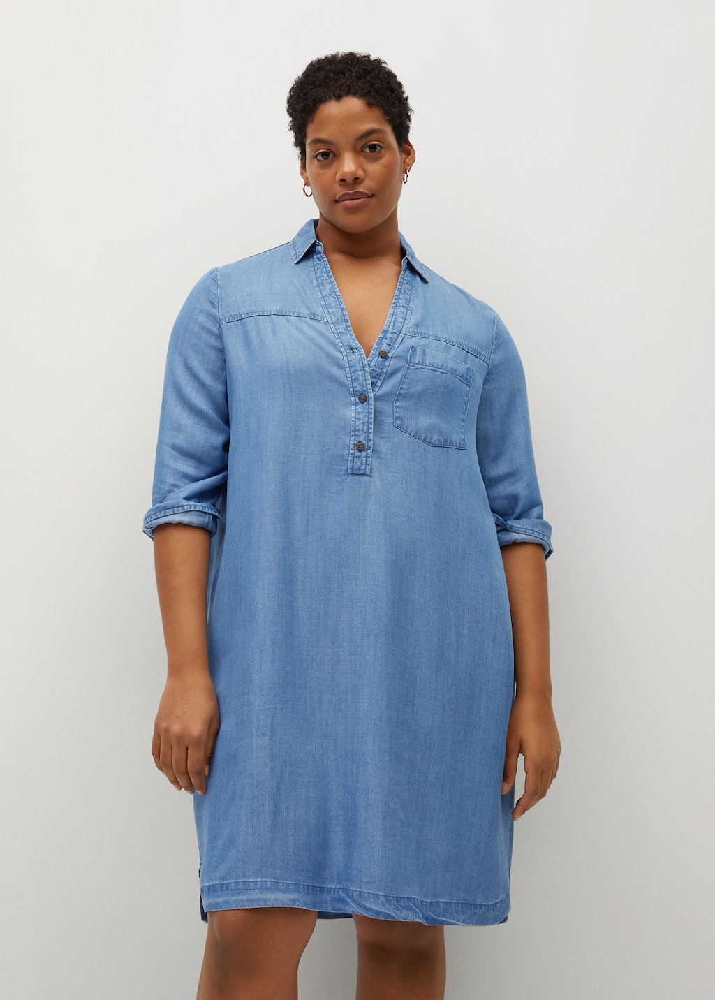 robe denim mango