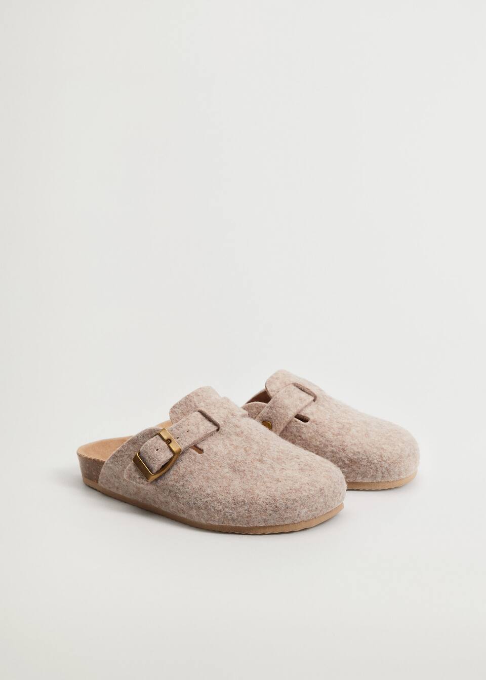 Felt Clogs With Fastener Women Mango Usa