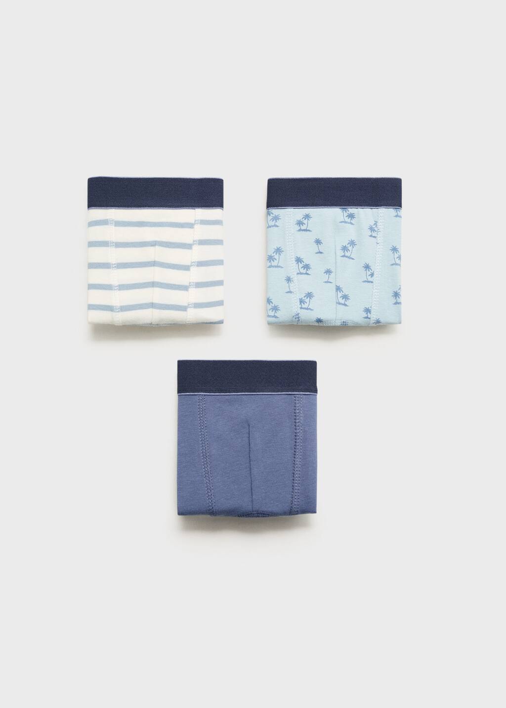 Mango 3-pack Combined Briefs Blue In Blue