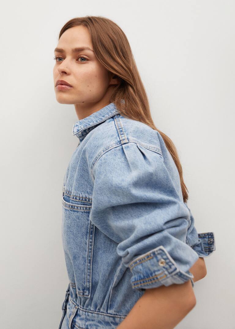Cotton denim jumpsuit Women Mango USA