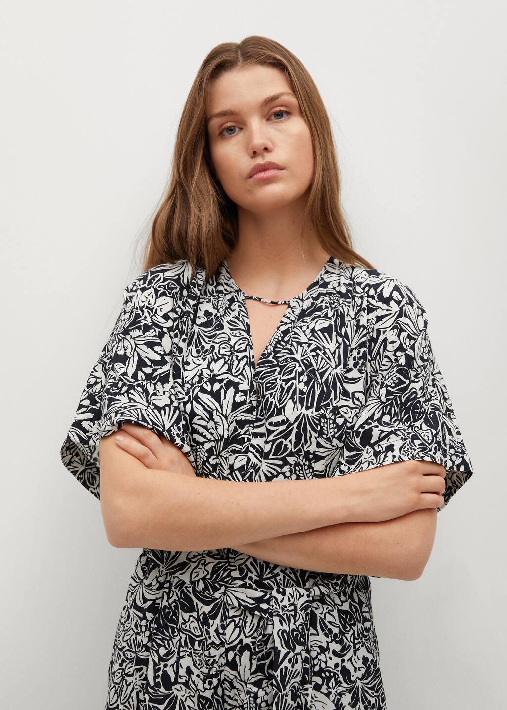 Mango Belt printed jumpsuit 87077151 99